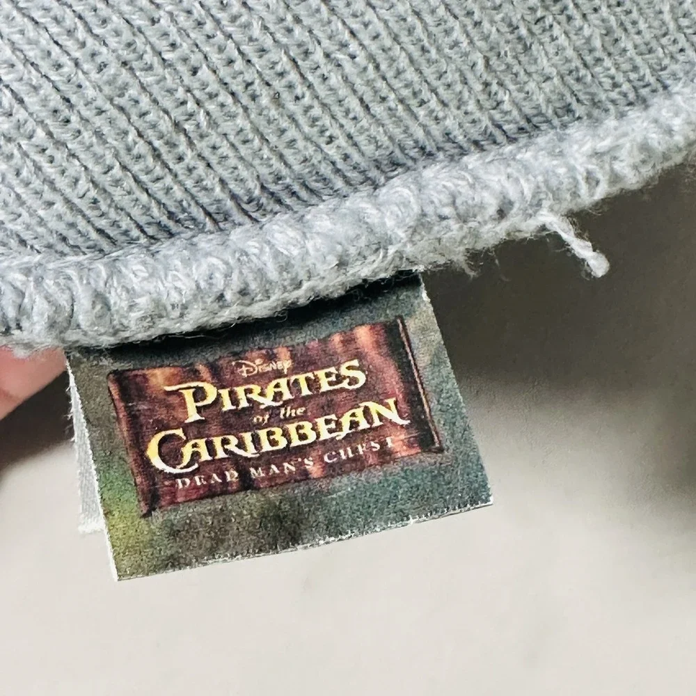 Pirates of the Caribbean Boys Beanie - Disneyland - Gray Skulls Deaf Man's Curse